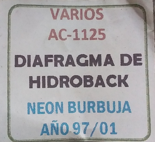 Diafragma De Neon / Burbuja Codigo 1125