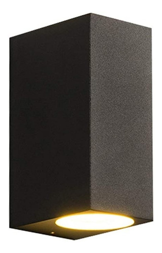 Aplique Lampara Muro Led Luz Doble 2*5w Luz Calida Exterior Color Negro