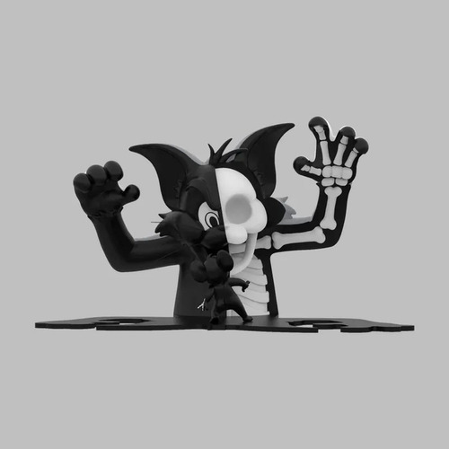 Mighty Jaxx Statue Xxray Plus: Tom Y Jerry Shadow Edición
