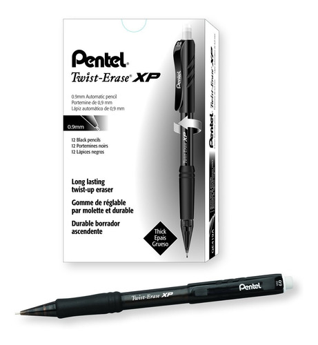 Pentel Twist Erase Express Automatica Lapiz, Color Negro...