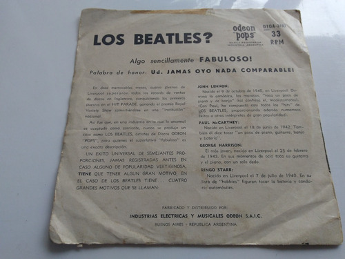 Los Beatles - Twist Y Gritos Simple 7 (Usado)