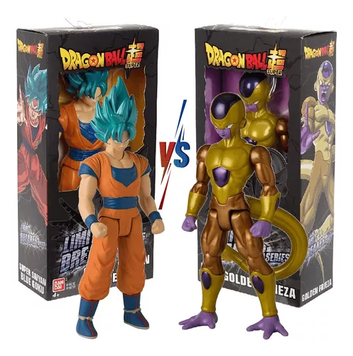 5 Bonecos Dragon Ball Super - Freeza Dourado,Goku,Whis,Picoolo,Goku Super  Saiyajin 3 - Dragon Ball Z 