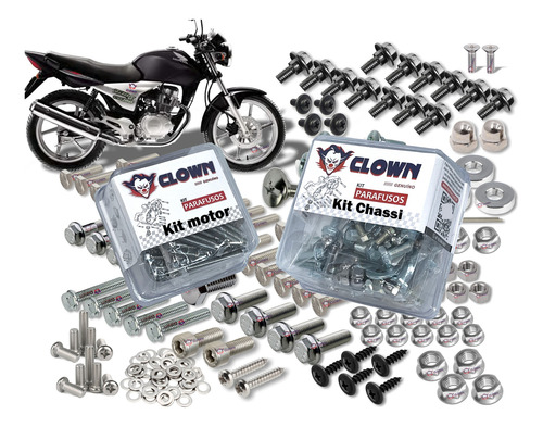 Clown Kit Parafuso Chassi E Motor Inox Cg150 Titan 2004 B2si