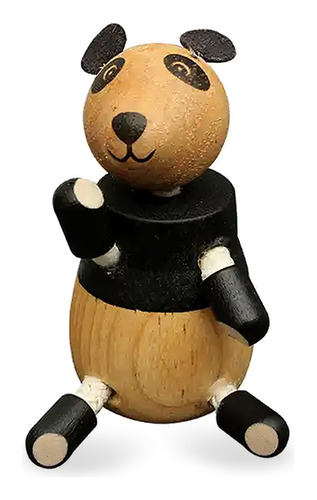 Oso Panda De Madera Flexible Montessori Juguete