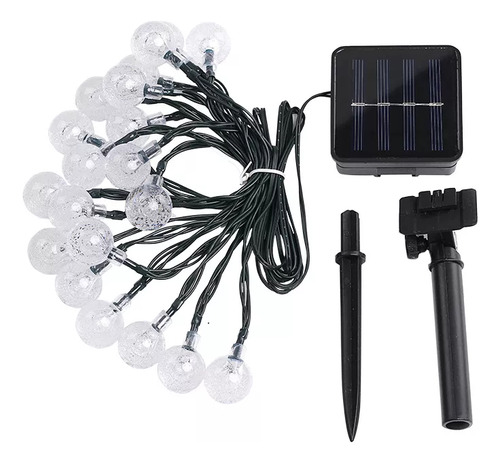 Guirnalda De Luces Solar 11m 60 Foco Exterior Jardin 8 Modos