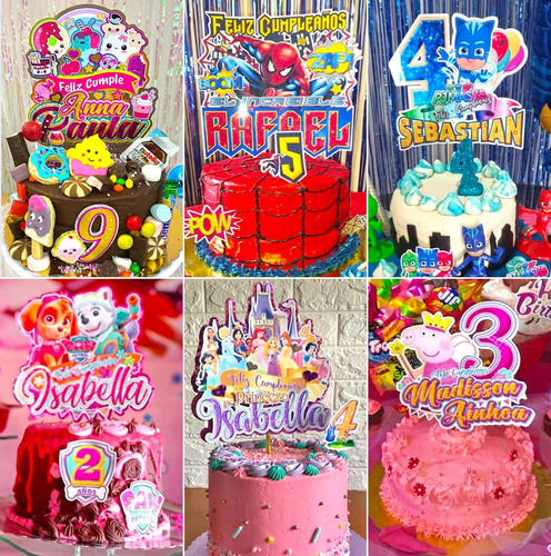 Topper Para Tortas Mario Bros Princesa Peach Personalizado