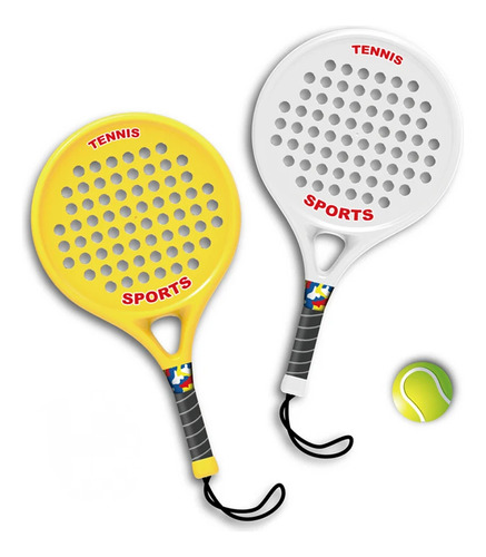 Raquetas Tenis Badminton 2 Padel Y 1 Pelotas Set Niños Juego