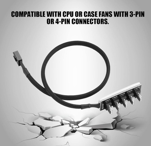 Cable De Concentrador Ventilador De Pc Pwm Vías 3/4/5 Pin