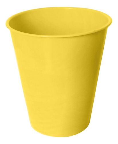 Vaso Plástico Descartable Flexible 250cc X12 Unid - Amarillo