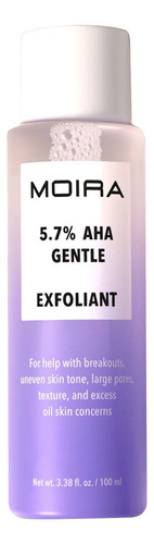 Exfoliante Líquido Moira Cosmetics Con 5% Ácido Glicólico Momento De Aplicación Noche Tipo De Piel Grasa