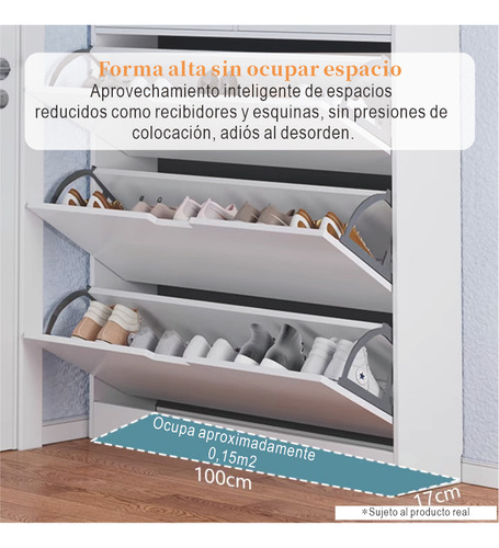 Zapatero Moderno De 3 Niveles 80cm - Gran Capacidad