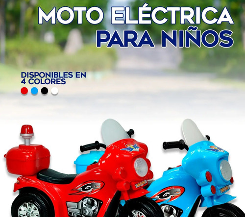 Moto Electrica Para Niños De Batería Recargable 