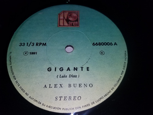 Lp Vinilo Disco Acetato Vinyl Single Alex El Bueno Salsa