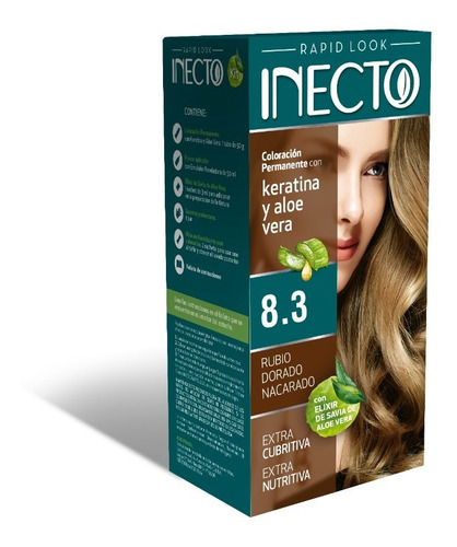 Kit De Tintura Inecto Rubio Claro Dorado Nº 8,3