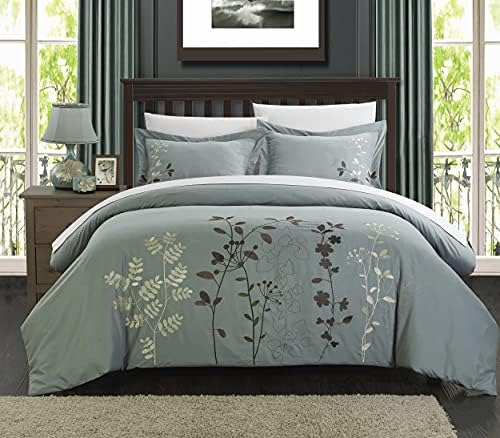 Chic Home Kaylee Juego De Edredón De 3 Piezas Con Bordado Fl