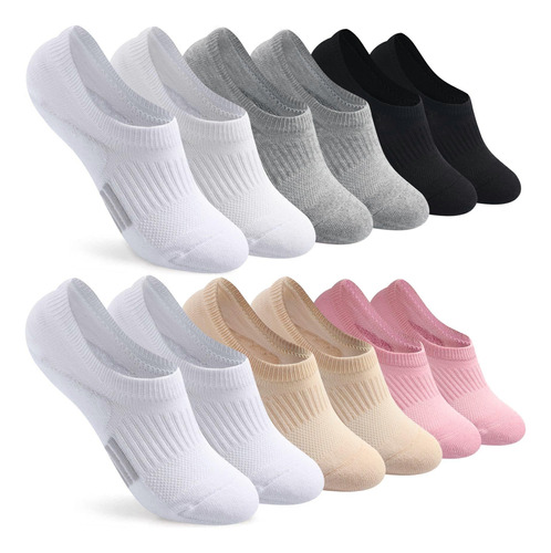 Socks Womens Cushioned Low Cut Invisible Footies For