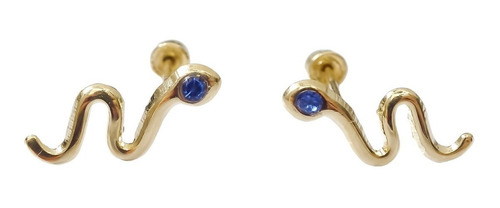 Amor Eterno - Broqueles Serpiente Vibora / Aretes / Oro 10k