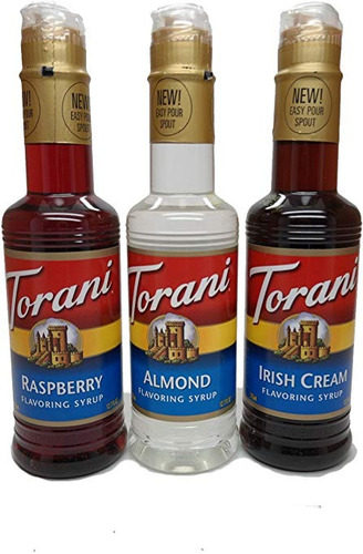 Torani Almendra, Crema Irlandesa Y Frambuesa 12,7 Oz (variet