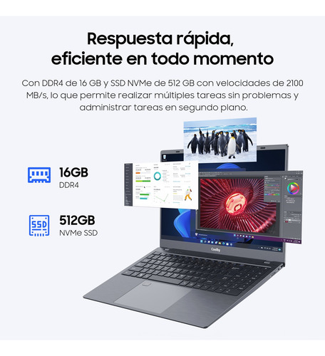 Laptop Intel Celeron 16gb Ram 512gb Ssd Windows 11 Notebook
