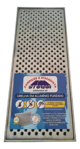 Grelha Ralo Anti Inseto 20x40 C/ Suporte Alumínio