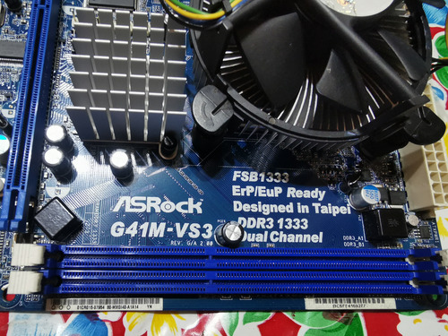 Mother Asrock 775 Ddr3, Funcionando. Oportunidad. Azul Marino (Usado)