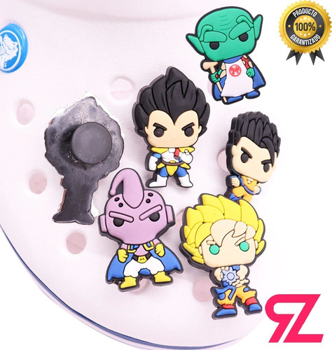 5 Pines Para Crocs Charms Jibz Goku Vegeta Dragon Ball Rz