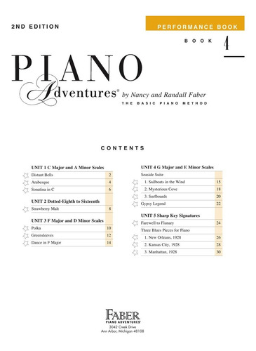 Piano Adventures, Performance Book Level 4, The Basic Piano