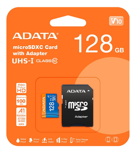 Memoria Micro Sd Adata Uhs-i 128gb Clase 10