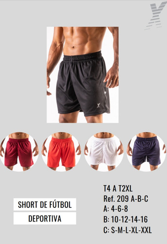 Imagen 1 de 9 de Short De Futbol Marca Xtrem