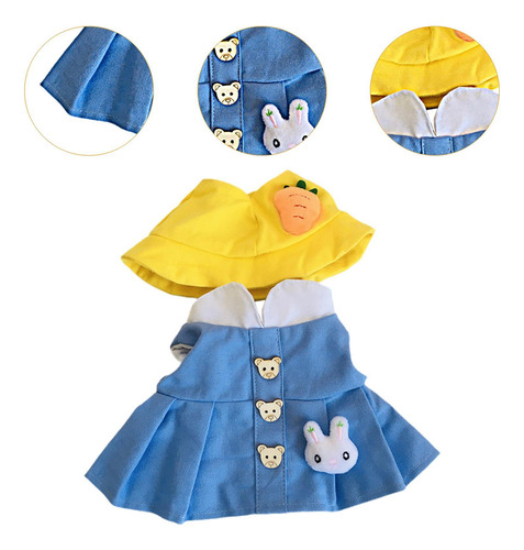 Diy Cómodo Vestido De Muñeca De Felpa Con Sombrero