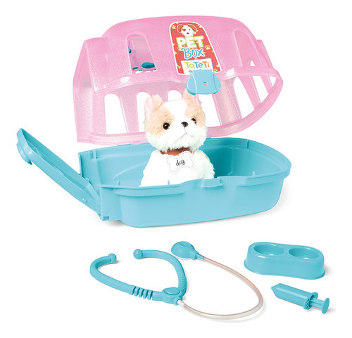 Mala veterinária Pet Box, estetoscópio para bebês de pelúcia para animais de estimação
