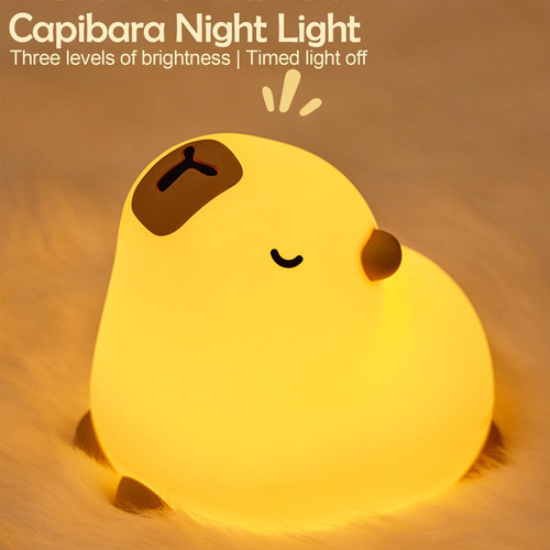 Luz Nocturna De Capibara Linda Lámpara De Capibara Lámpara D