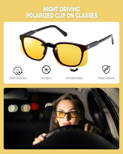 Fimoson Gafas De Conducción Nocturna Con Clip - Gafas De Sol