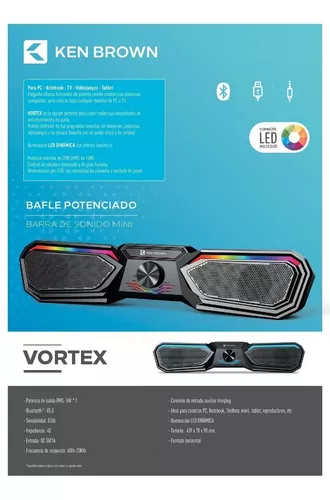 Parlante Barra Sonido Bluetooth Rgb Potente Tv Pc Notebook
