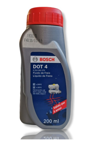 Liquido De Frenos Dot 4 Bosch 200ml