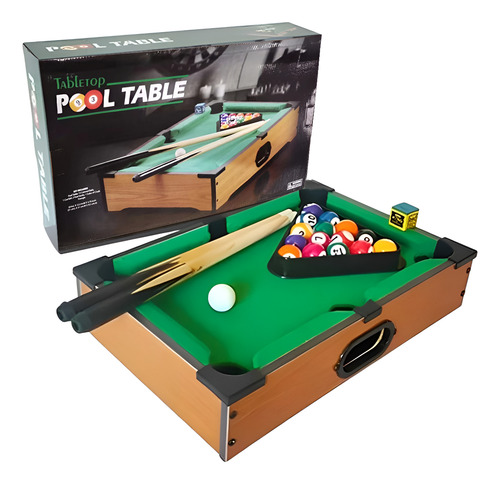 Mini Mesa De Pool De Madera Interactiva Para Niños