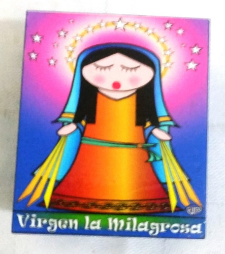 Cajita Mdf Decorada Con Imagen Virgen De La Milagrosa