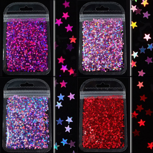 12 Colores Brillo Holográfico Resina Epoxi Rstar Mariposa M