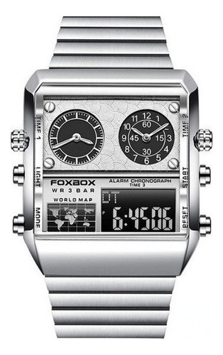 Reloj Electrónico Luminoso Cuadrado De Lujo Foxbox