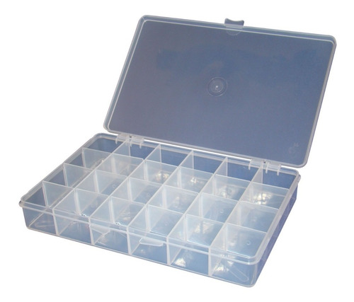 Caja Organizadora Plastica Con 24 Divisiones Moviles 25x16cm