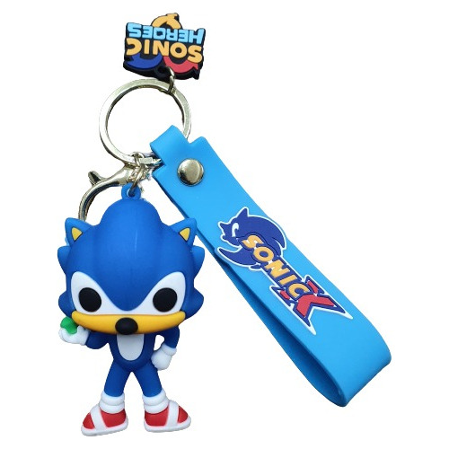 Llavero Goma Sonic Héroes Erizo Game Hedgehog Con Correa