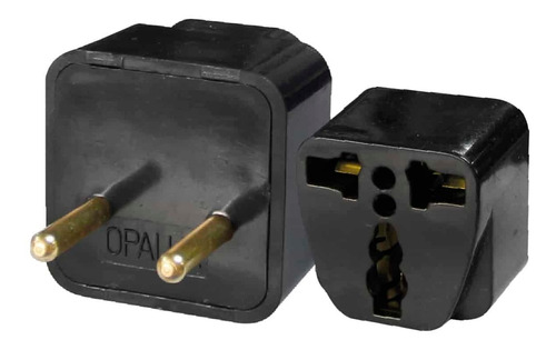 Adaptador Enchufe + Tierra A Espiga Redonda Ap-6049b Opalux