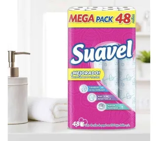 Papel Higiénico Suavel Con 48 Rollos