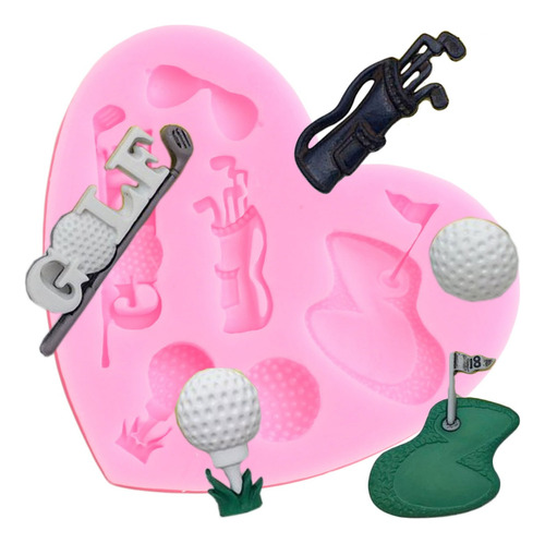 1pcs Molde De Silicona Golf Fondant Chocolate Pasta Resina