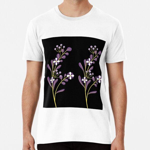 Remera Dibujo De Plantas Silvestres, Hierbas Y Flores. Algod