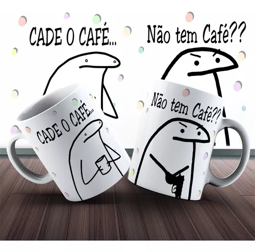 Caneca Flork Meme Com Café, Sem Café