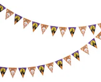 Comprar Guirnalda Banderines Tenebrosos Triangulo Halloween Cotillon Color Violeta Y Naranja