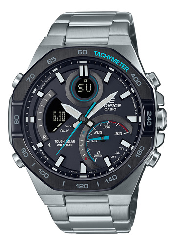 Reloj Edifice Ecb-950db-1a Acero Hombre Plateado