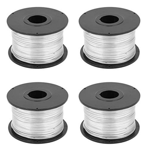 Akozon 4pcs Steel Wire Wire Rebar Tie Wire 110m Length 0.8mm