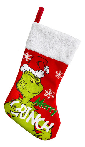 A Juego De Bolsas Regalo Con Calcetín Navideño Grinch 4 Pcs